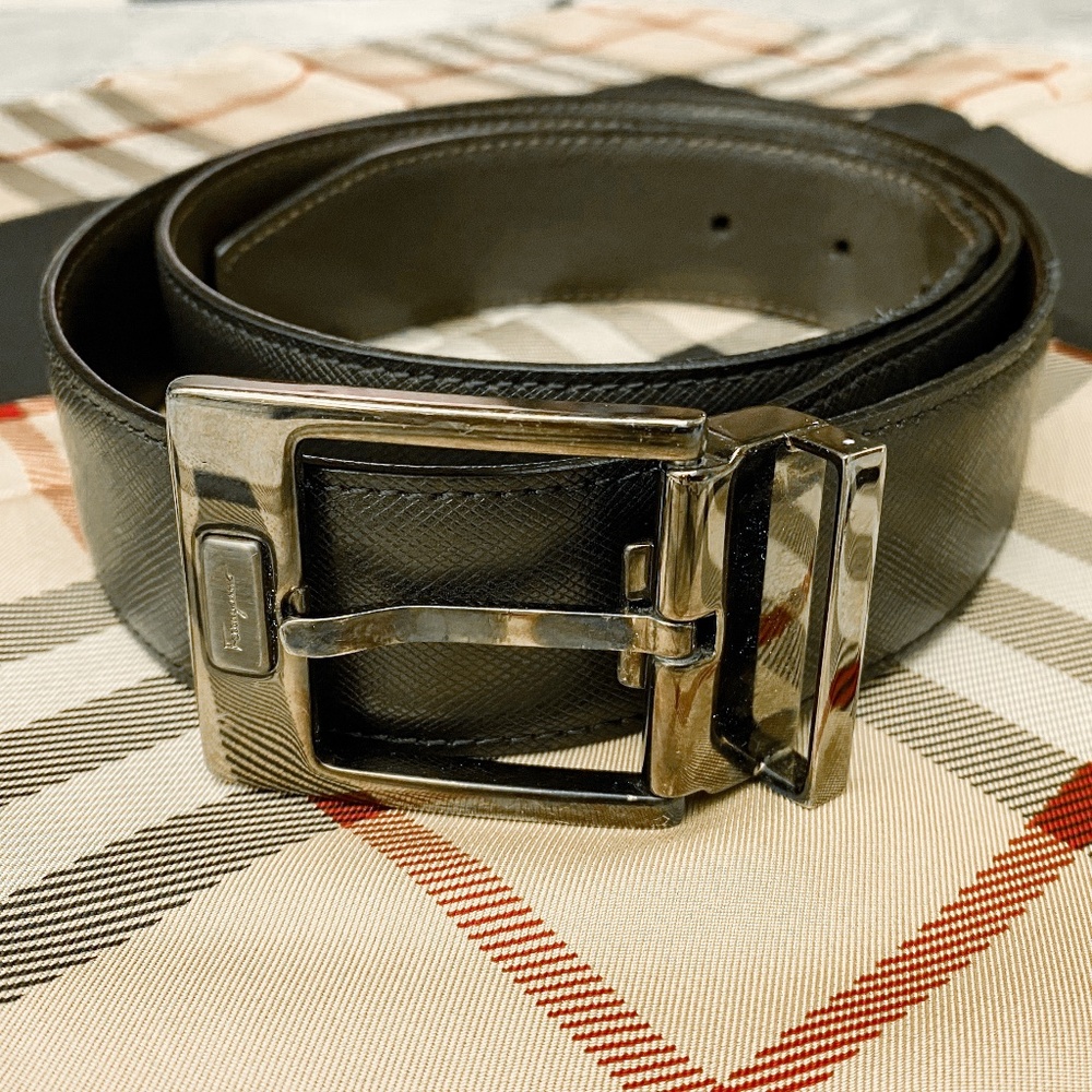 Mont Blanc Belt AND Ferragamo Belt BUNDLE